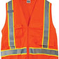 Safety Apparel - Construction Safety Vest, HI VIZ – Orange, Class 2