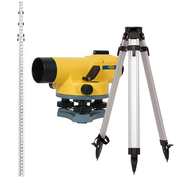 Auto Level - 24X Magnetic Dampened Auto Level Package – 16 Ft – Inches