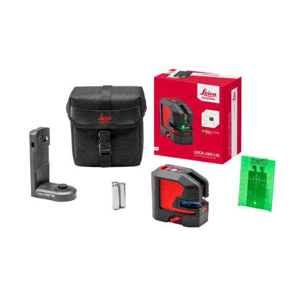 Field Software - Leica LINO L2Gs-1 Self-Levelling Cross-Line Laser, Red Beam, Alkaline