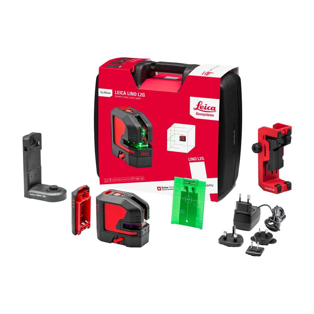 Measuring Tool - Leica LINO L2G-1 Self-Levelling Cross-Line Laser, Green Beam
