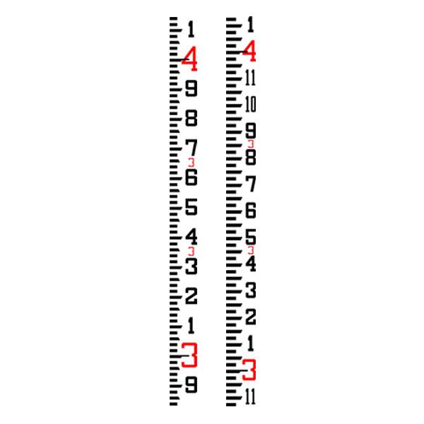 Rod Levels - Fiberglass 17 Ft SVR Rod — Inches/10ths Grad