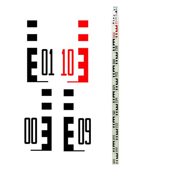 Rod Levels - Fiberglass 5 M Rectangular Series (CR) — “E” Metric Grad