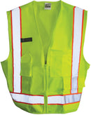 Safety Apparel - Construction Safety Vest, HI VIZ – Lime, Class 2