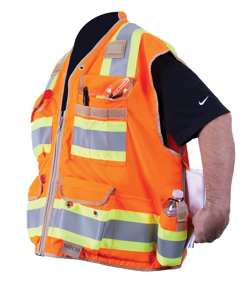 Safety Apparel - Safety Utility Vest, ANSI/ISEA Class 2 - Flo Orange