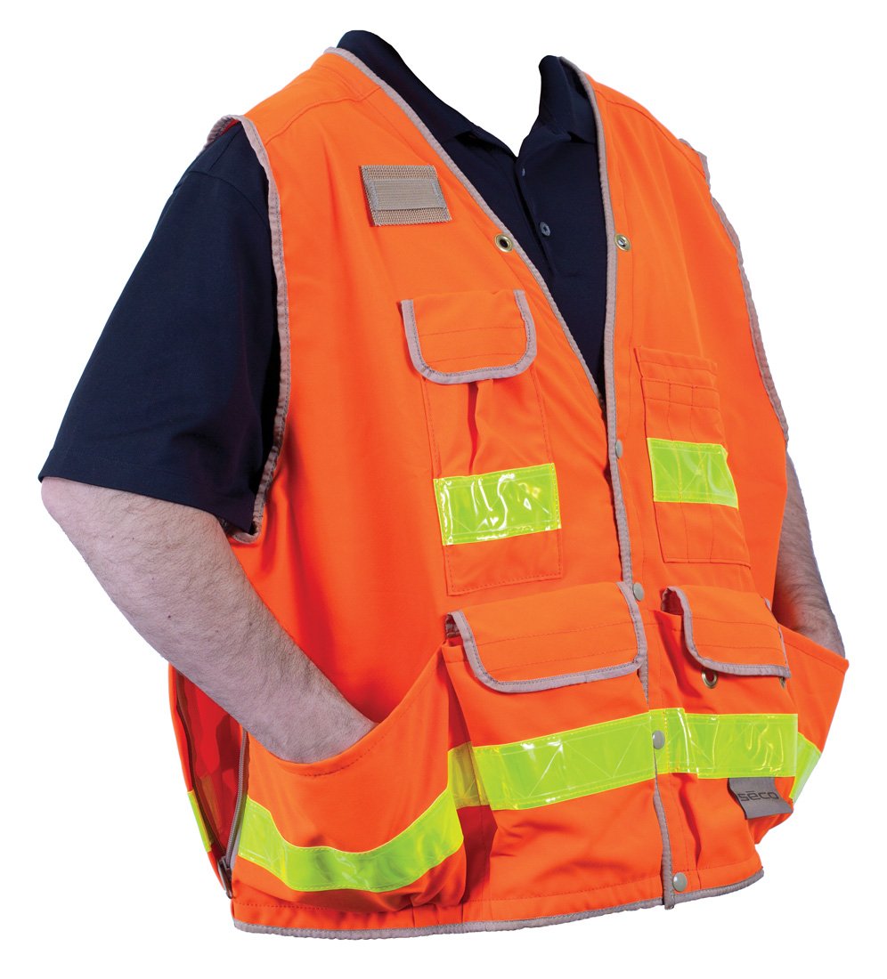 Safety Apparel - Survey Vest ANSI2010 Class 2 - Flo Orange