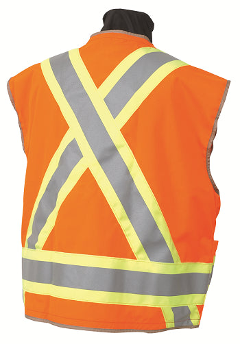 Safety Apparel - Survey Vest Dual STD Class 2 - Flo Orange