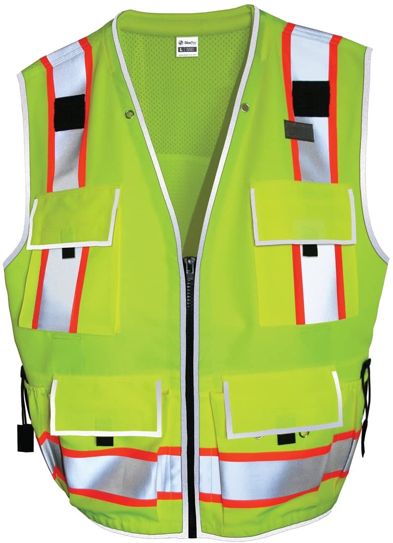 Safety Apparel - Surveyors Vest – Flo-Lime, Class 2