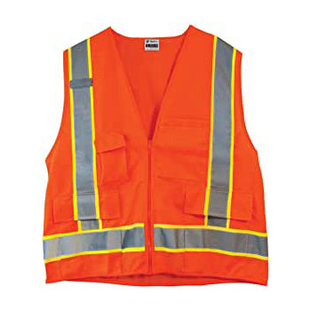 Construction Safety Vest, HI VIZ – Orange, Class 2